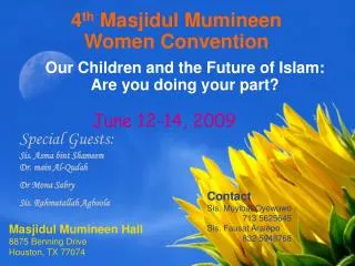 4 th Masjidul Mumineen Women Convention