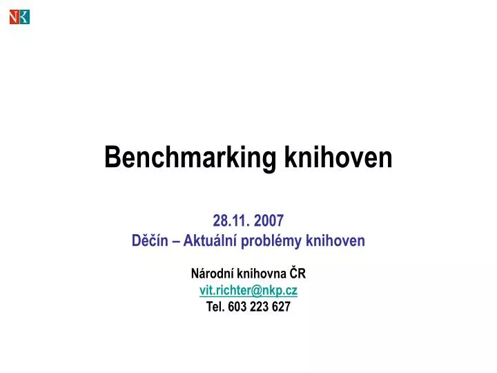 benchmarking knihoven