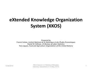 eXtended Knowledge Organization System (XKOS)