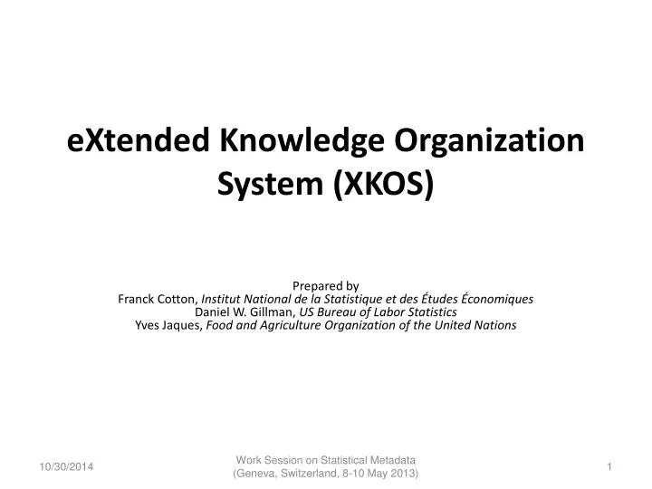 extended knowledge organization system xkos