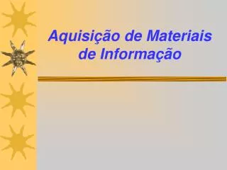 aquisi o de materiais de informa o