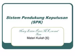 sistem pendukung keputusan spk