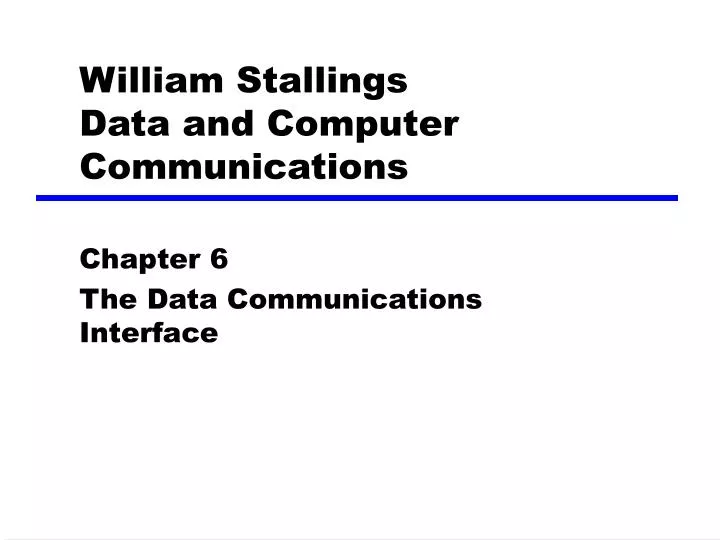 william stallings data and computer communications