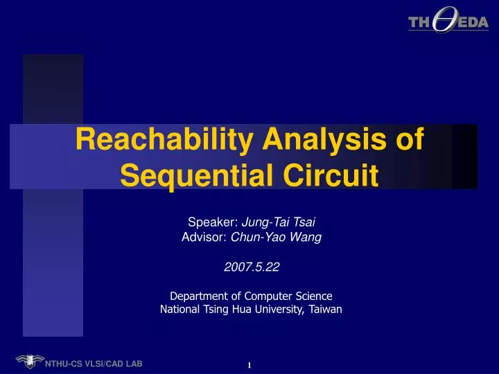 reachability analysis of sequential circuit