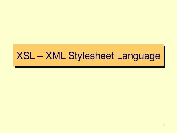 xsl xml stylesheet language