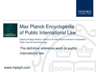 Max Planck Encyclopedia of Public International Law