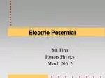 Electric Potential - slide 1