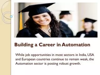 Building a Career in Automation