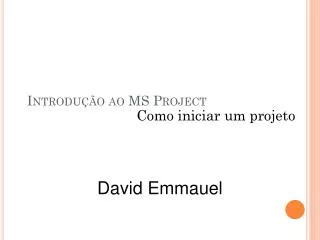 como iniciar um projeto