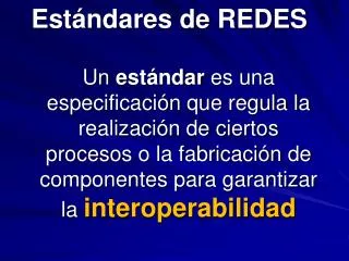 est ndares de redes