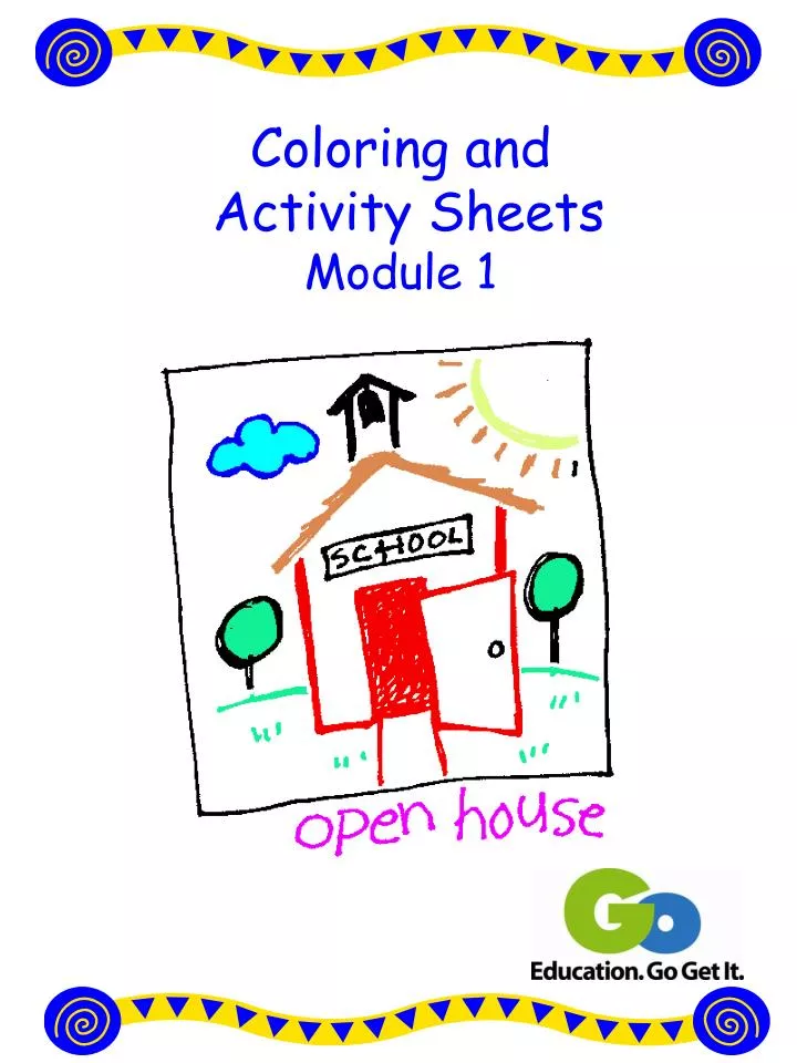 coloring and activity sheets module 1