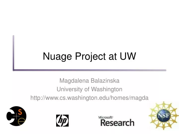nuage project at uw