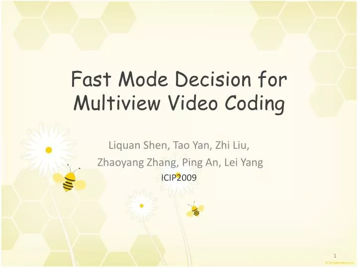 fast mode decision for multiview video coding