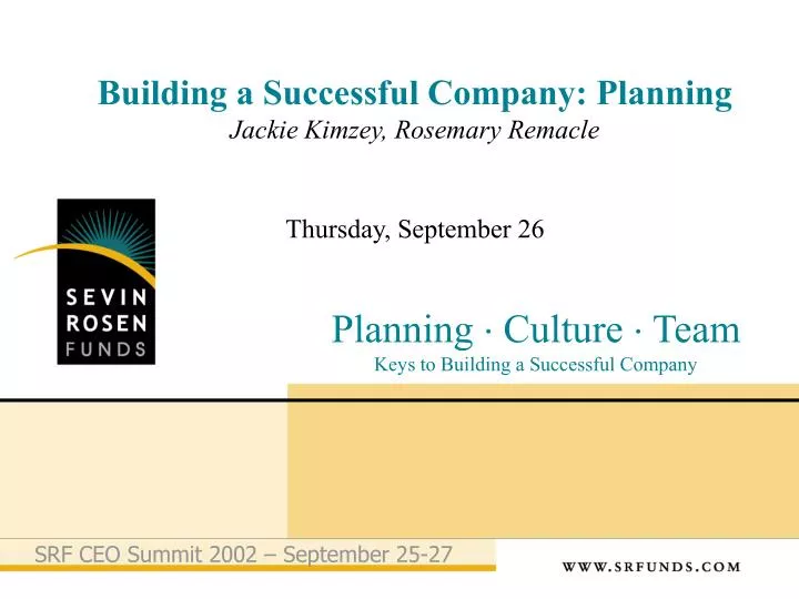 building a successful company planning jackie kimzey rosemary remacle