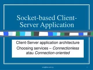 Socket-based Client-Server Application