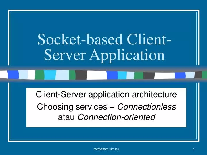 socket based client server application