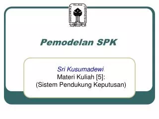 pemodelan spk
