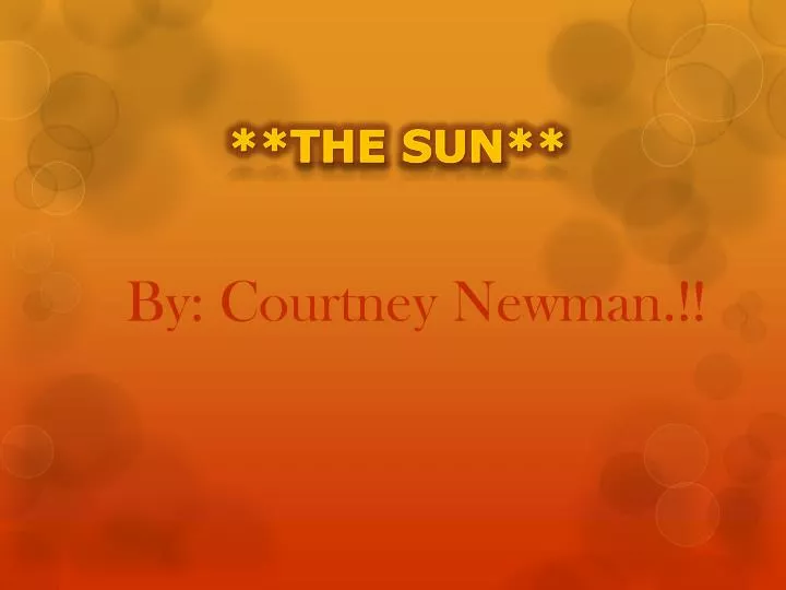 the sun