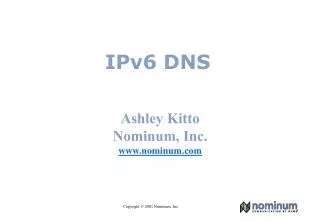 IPv6 DNS