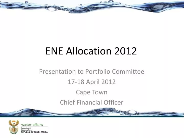 ene allocation 2012
