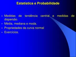estat stica e probabilidade