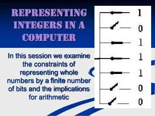 Representing Integers in a Computer