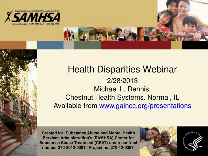 health disparities webinar