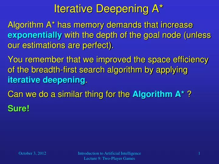 iterative deepening a