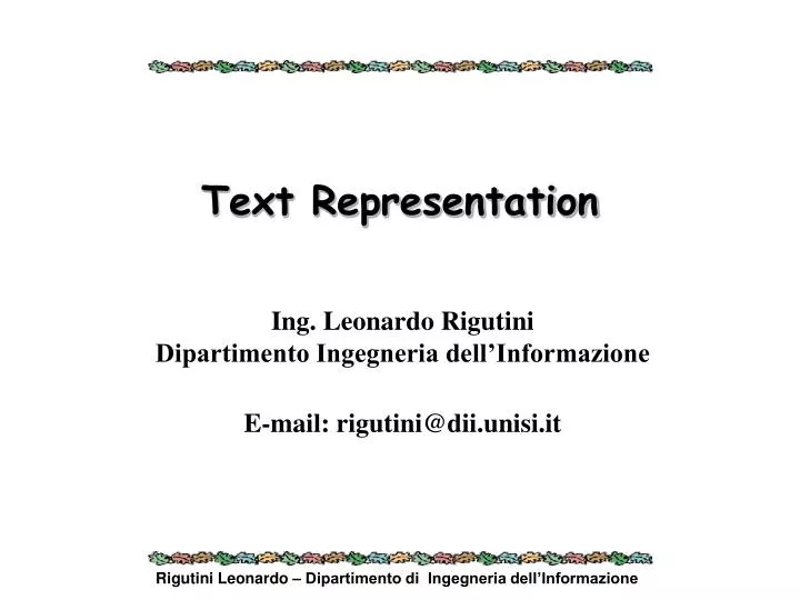 text representation