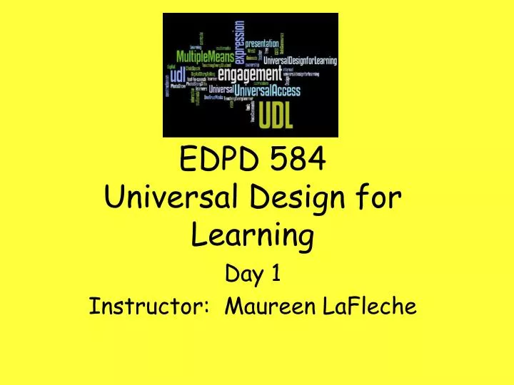 edpd 584 universal design for learning