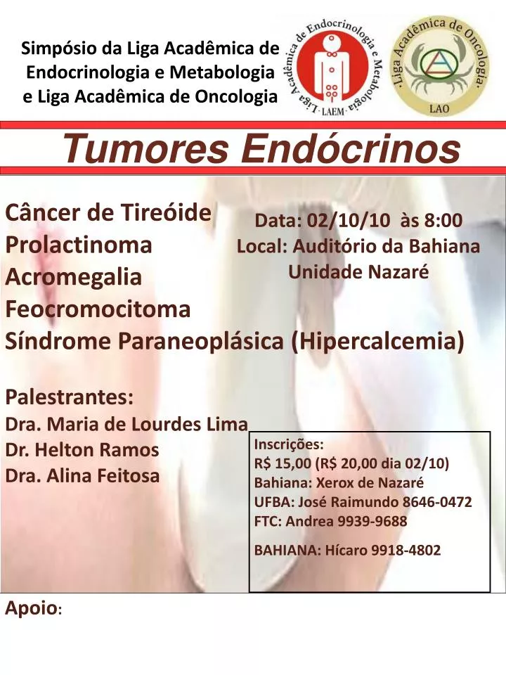 simp sio da liga acad mica de endocrinologia e metabologia e liga acad mica de oncologia