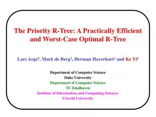 The Priority R-Tree: A Practically Efficient and Worst-Case Optimal R-Tree