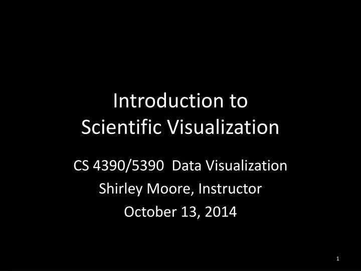 introduction to scientific visualization