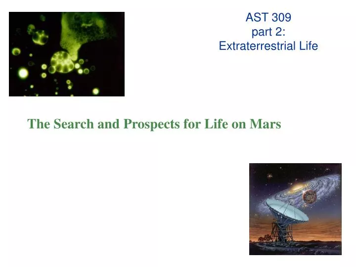 ast 309 part 2 extraterrestrial life