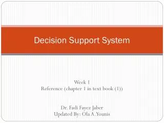 Decision Support System
