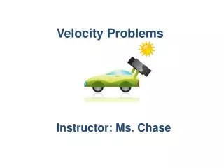 Velocity Problems