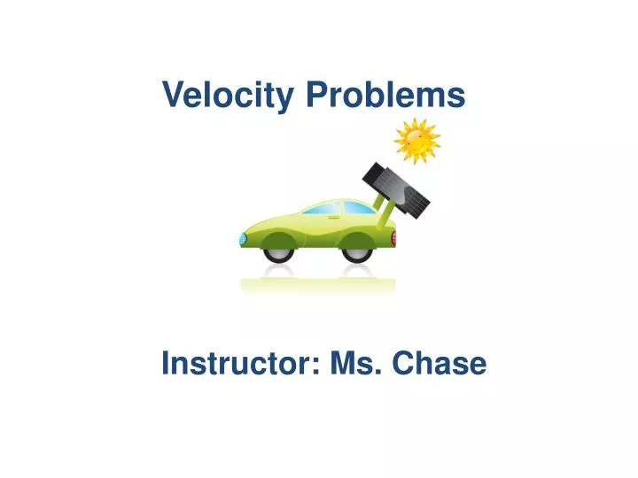 velocity problems