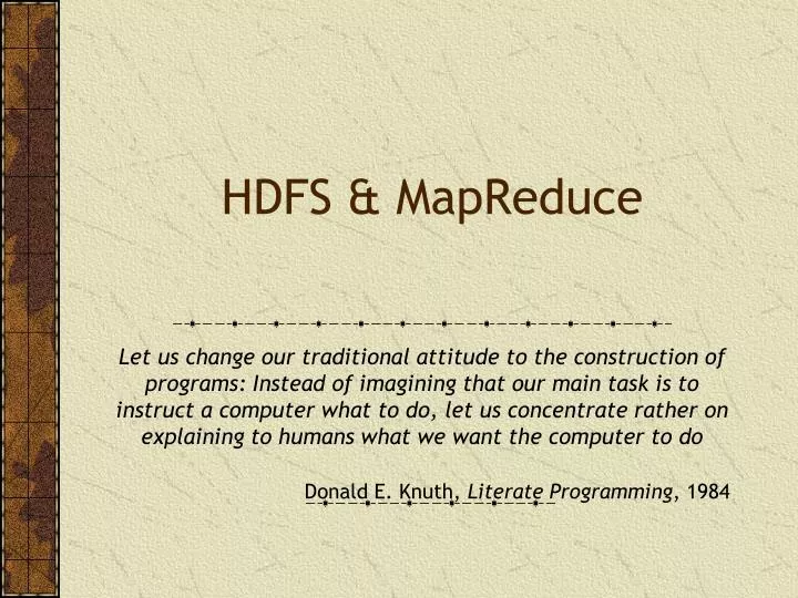 hdfs mapreduce