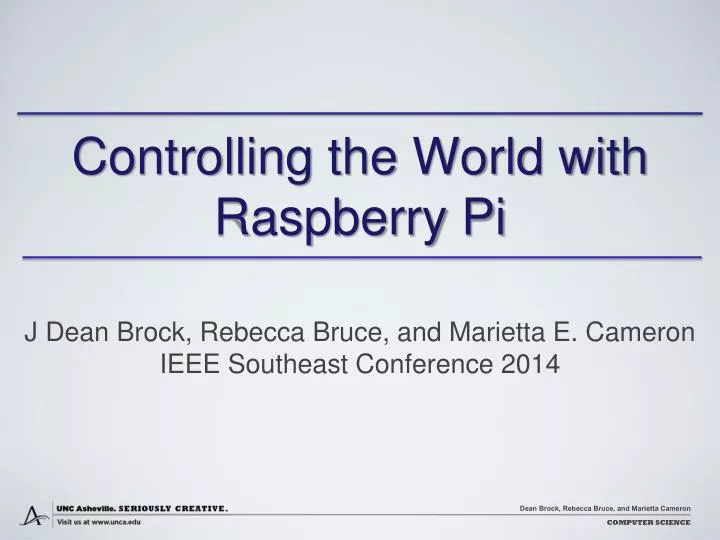 controlling the world with raspberry pi
