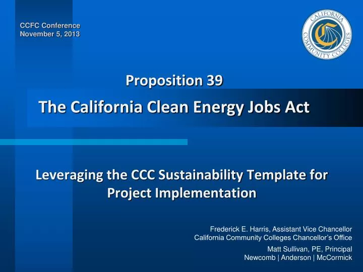 leveraging the ccc sustainability template for project implementation