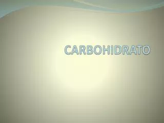 carbohidrato