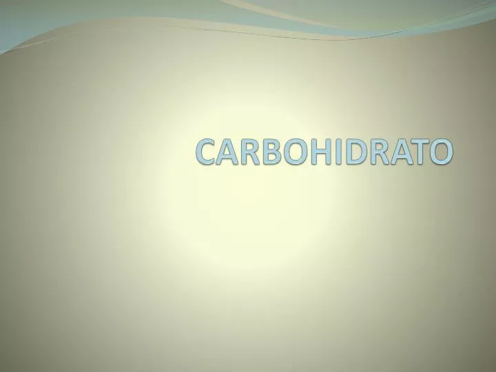 carbohidrato