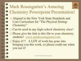 mark rosengarten s amazing chemistry powerpoint presentation