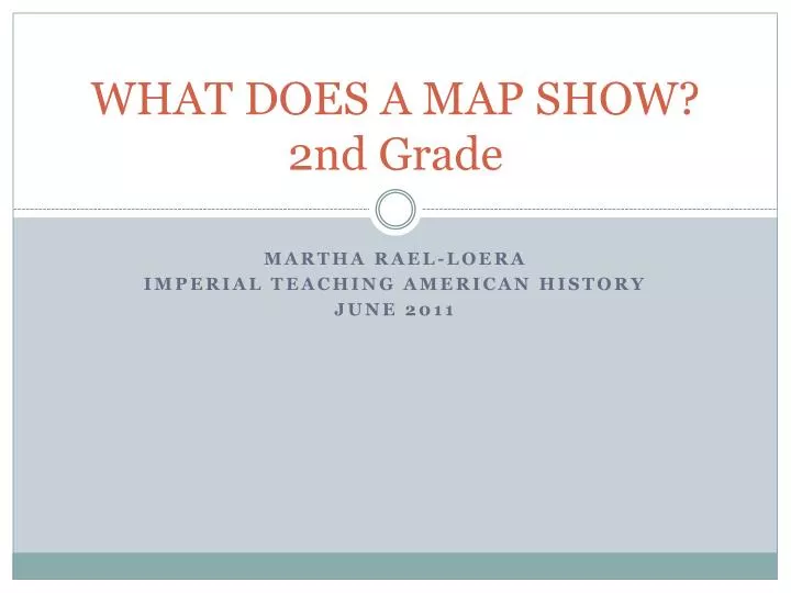 what does a map show 2nd grade
