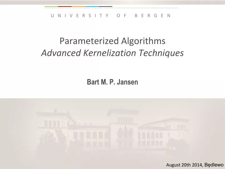 parameterized algorithms advanced kernelization techniques