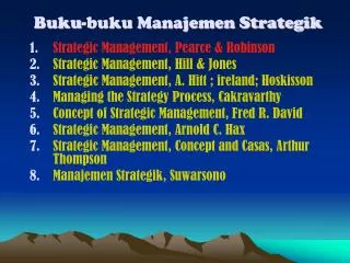 buku buku manajemen strategik