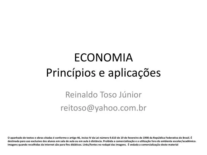 economia princ pios e aplica es