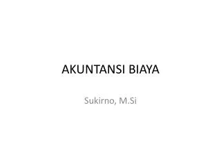 akuntansi biaya