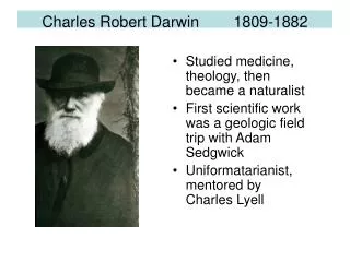 Charles Robert Darwin 1809-1882