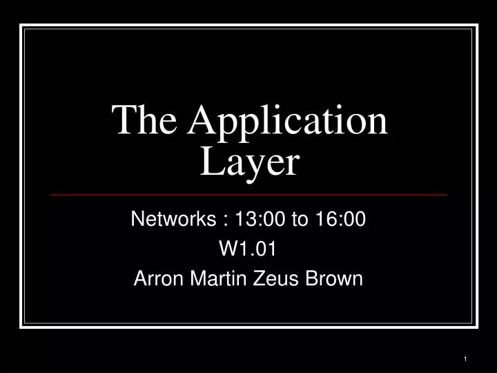 the application layer